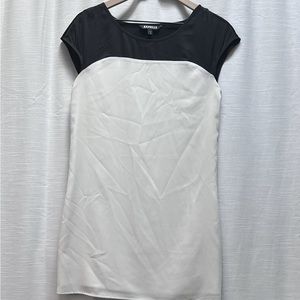 Express blue/white dress